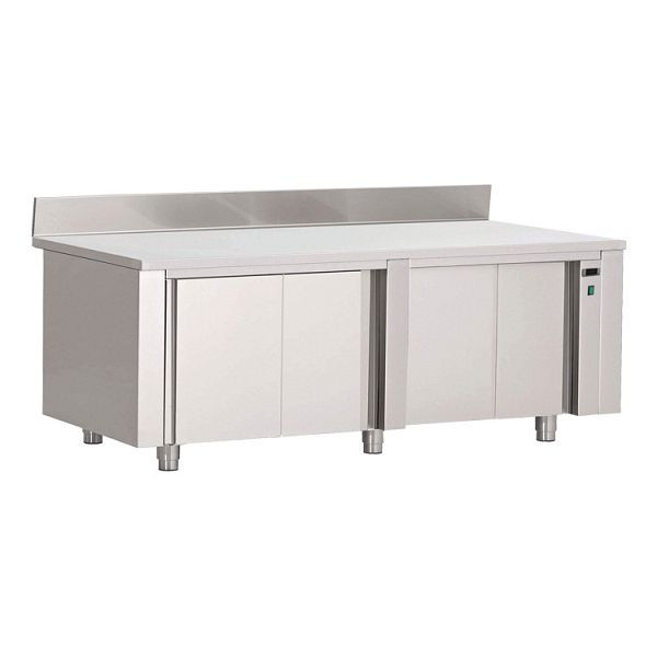 Gastro-Inox Wärmeschrank aus Edelstahl mit Aufkantung, 1500(L)x600(T)x880(H)mm, 304.052