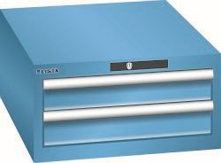 LISTA Schubladenschrank 27x36E (BxTxH) 564x725x283mm AUTO Lock, Lichtblau, 2 Schubladen, Fronthöhen: 100 mm, 78.499.010.A