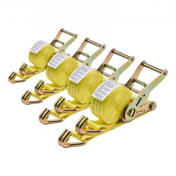 VEVOR Spanngurte 38,1x3048 mm mit Doppel-J-Haken, 3000 kg Bruchlast, Tragetasche, Ratsche, 4er-Pack, SJGJLD35MM33D1XI6001V0