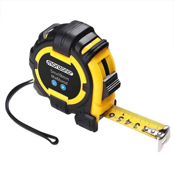 monzana Maßband 5m x 19mm, robustes Gehäuse, 107153, 4251776917825
