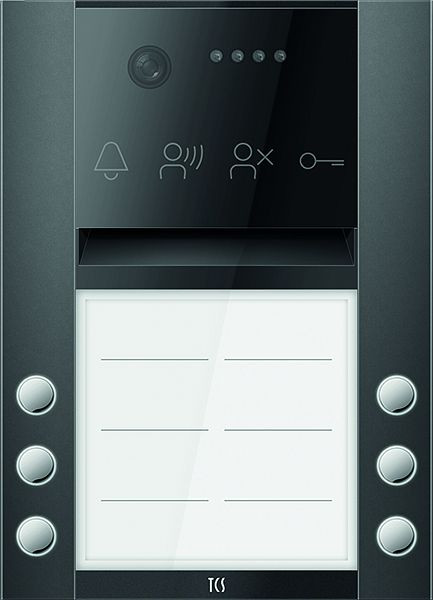 TCS Türkontrollsystem PES PRO Video Außenstation 6T 2 Spalten AP RAL7016 anthrazitgrau, AVA610206-0017