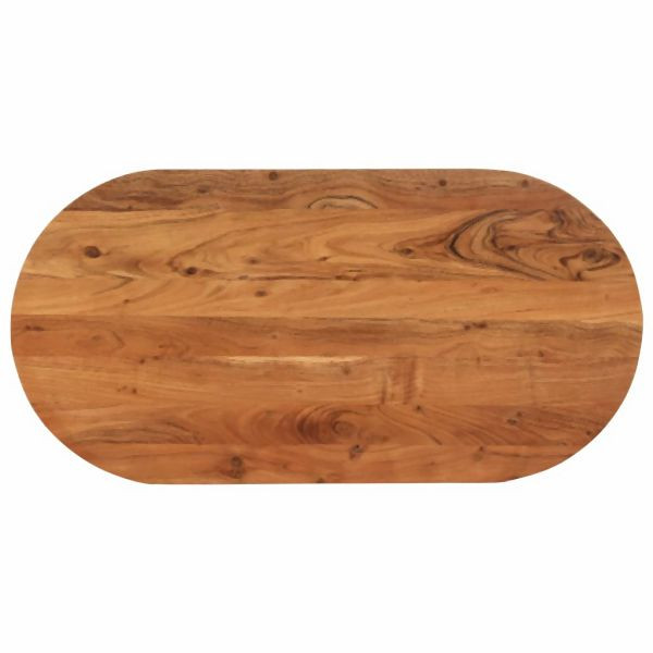 vidaXL Tischplatte 120x60x2,5 cm Oval Massivholz Akazie, 370090
