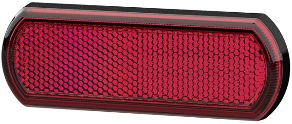 HELLA Rückstrahler, Shapeline Tech, Lichtscheibenfarbe: rot, rechteckig, geklebt/Anbau, für waagerechte Befestigung, hinten, 8RA 013 403-001