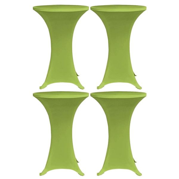 vidaXL Stretch-Tischhussen 4 Stk. 80 cm Grün, 279089, 8719883809151