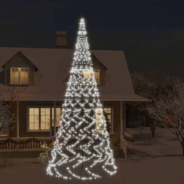 vidaXL LED-Weihnachtsbaum für Fahnenmast Kaltweiß 3000 LEDs 800 cm 343547 günstig versandkostenfrei online kaufen: große Auswahl günstige Preise