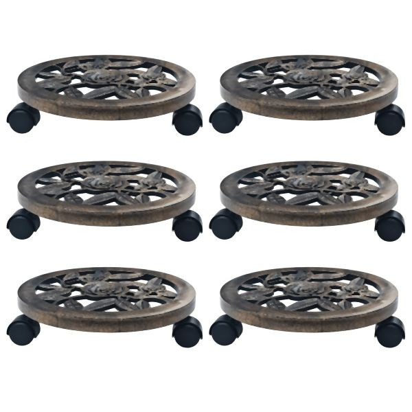 vidaXL Pflanzenroller 6 Stück Bronze 30 cm Kunststoff, 48227