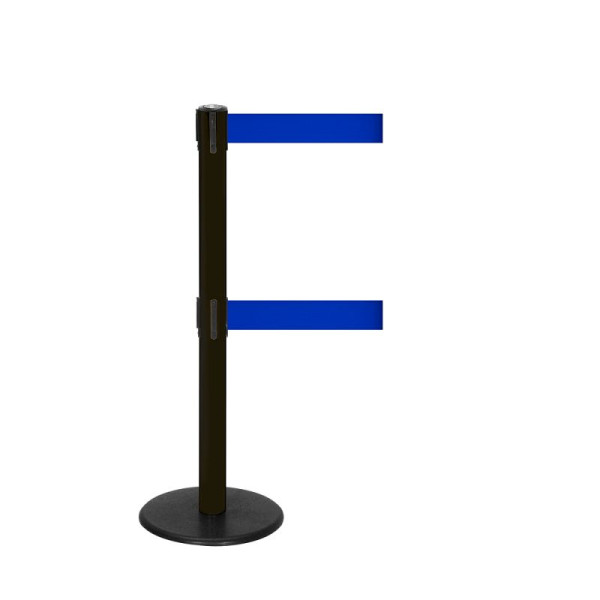 Stein HGS Personenleitsystem -P-Line Duo-, schwarz, blau, mit Sicherheitsverschluss (selbstlösend), Gurtlänge: 2 x 2,3 m, 36401-0303