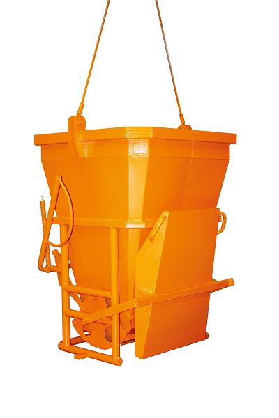 Eichinger Betonsilo, 1029.11, 800 Liter, achteckig mit zentralem und seitlichem Auslauf, Anschlagseile aus Stahldraht, Handhebel, 10291140030000