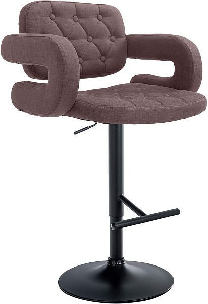 CLP Barhocker Dublin STOFF schwarz, braun, 318192, 4251756454302