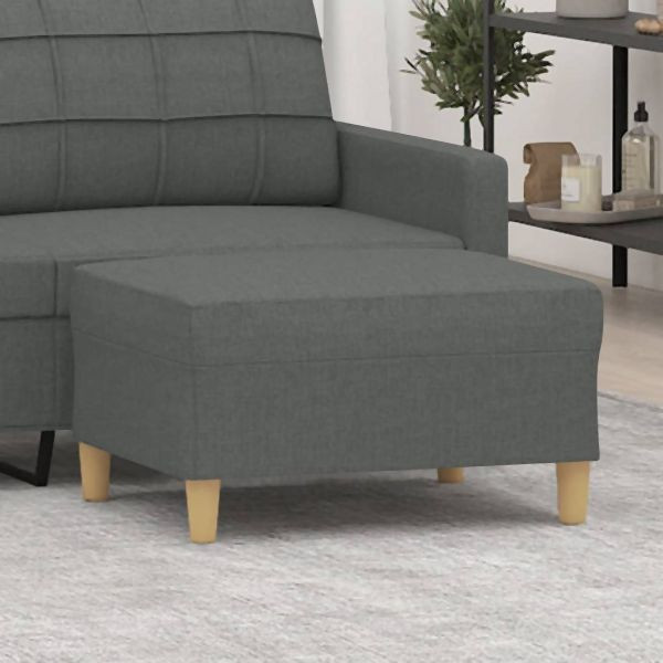 vidaXL Fußhocker Dunkelgrau 70x55x41 cm Stoff, gemütlich und stabil, 349272