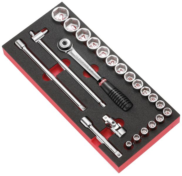 FACOM Steckschlüssel 3/8 Zoll, 23 Mm – Hochglanzverchromt Für Mehr Drehmoment & Weniger Abnutzung