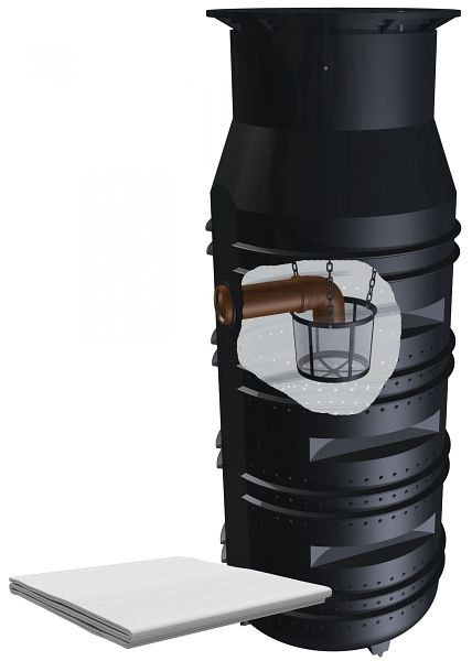 GreenLife Sickerschacht 950 Liter aus hochwertigem Kunststoff (PE), schwarz, G0003701