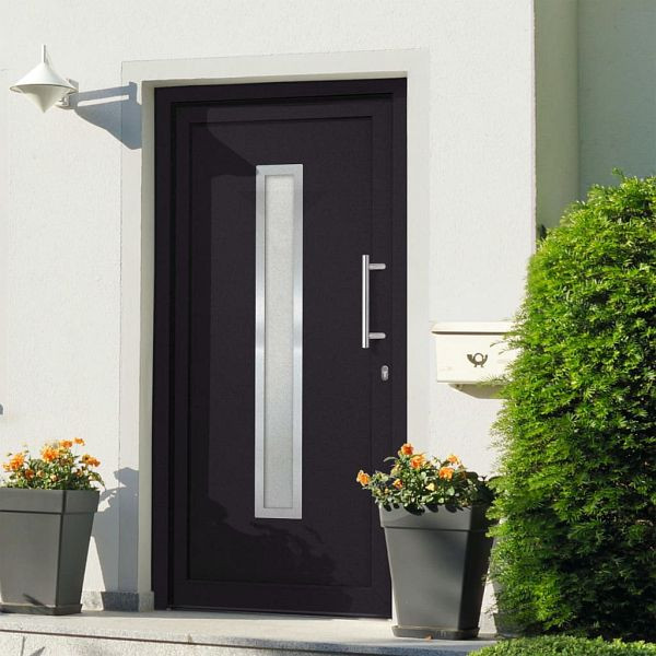 vidaXL Haustür Anthrazit 98x200 cm, Füllung: 24 mm, 279243