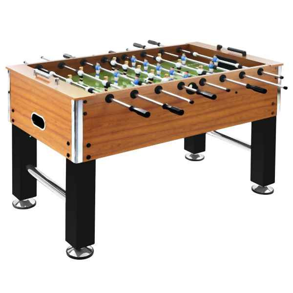 vidaXL Kickertisch Stahl 60 kg 140x74,5x87,5 cm Hellbraun und Schwarz, 92502