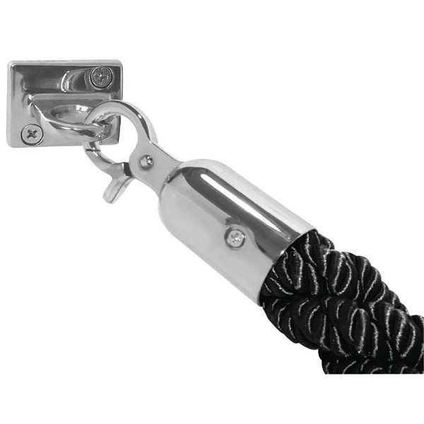 Bolero gedrehte Absperrkordel schwarz-Zink, 1,5 m, CF136, 5050984220616