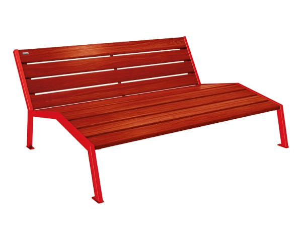 Procity Liegestuhl Silaos 1800 mm, Ohne Armlehne, Holz & Stahl, Mahagoni/RAL 3020, 209660.3020.ACAJ