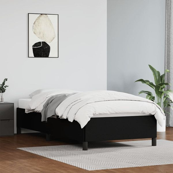 vidaXL Bettgestell Schwarz 80x200 cm Kunstleder, 347215