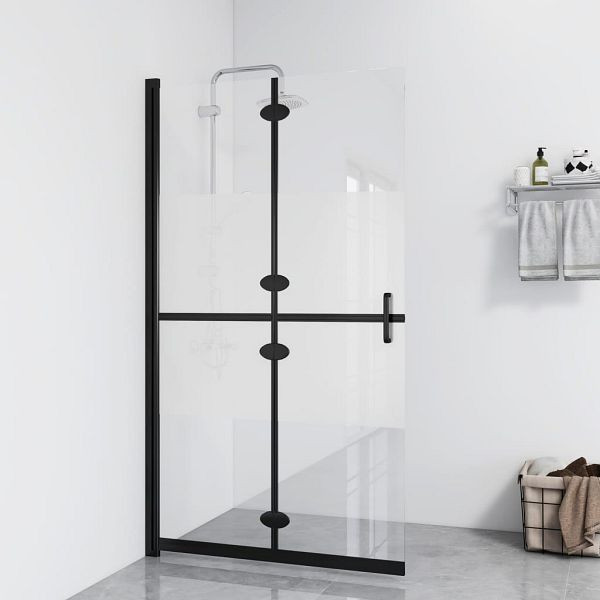 vidaXL Faltbare begehbare Duschwand Halbmattiertes ESG-Glas 120x190 cm, 151191