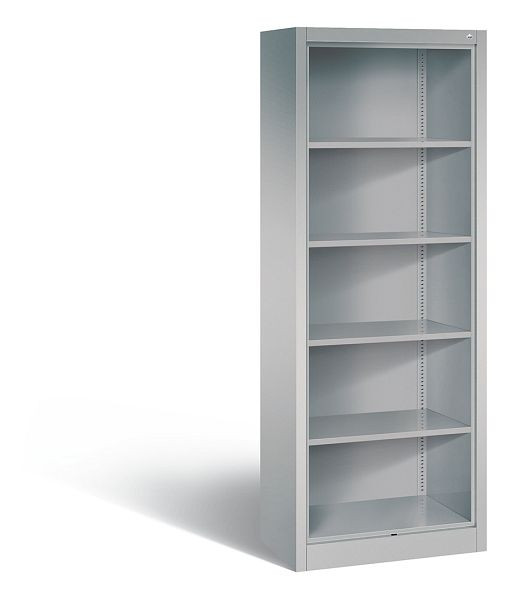 C+P Stahlregal mit Rückwand Acurado, H1950xB700xT400mm, Farbe: Weißaluminium, 5 OH, 9136-000 S10020