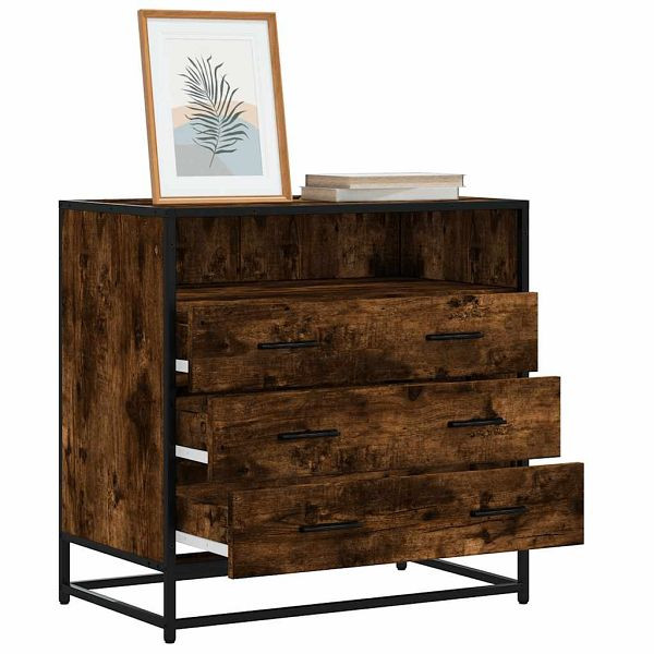 vidaXL Schubladenschrank Räuchereiche 70x41x70 cm Holzwerkstoff, 849086