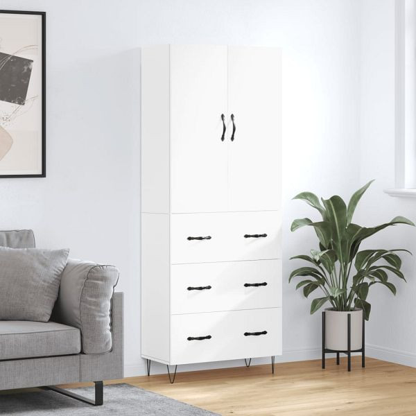 vidaXL Highboard Weiß 69,5x34x180 cm Holzwerkstoff, 3198081
