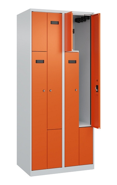 C+P Z-Spind Evolo PLUS, 4 Fächer, 1850x800x500mm, 7035/2004, Zylinderschloss, 049003-224 S10029