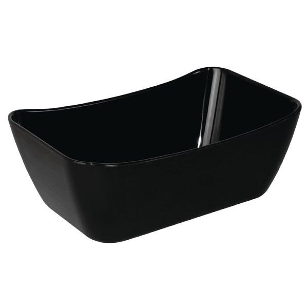 Olympia Kristallon Curve Schale schwarz GN1/4, GM274, 5050984417238