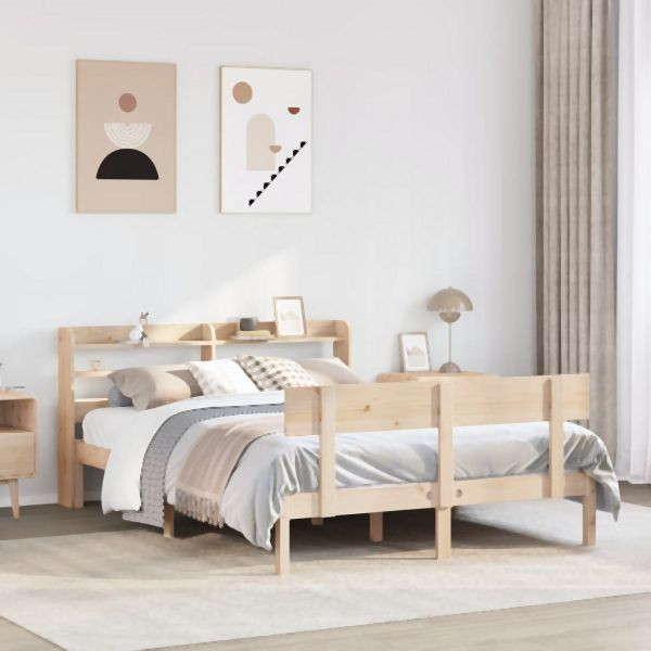 vidaXL Massivholzbett ohne Matratze 120x190 cm Kiefernholz, 3306607