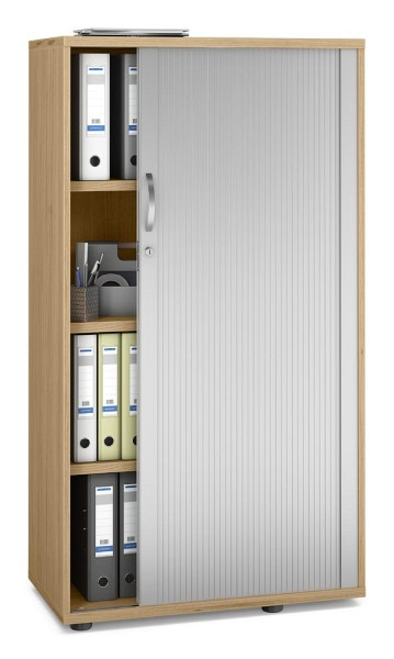 Deskin Rollladenschrank MULTI M pro, Eiche hell, 800 x 420 x 1500 mm, 333296