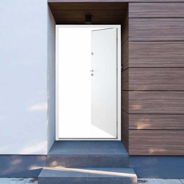 vidaXL Haustür Weiß 90x200 cm Aluminium, 3190530, 8720845952020