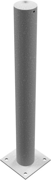 Schake Absperrpfosten Stahlrohr Ø 102 x 2,9 mm ortsfest, für Dübel Befestigung, feuerverzinkt, ohne Öse, 491P