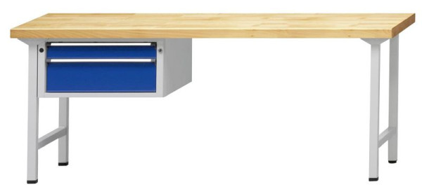 ANKE Werkbänke Kombiwerkbank, Modell 521 V, 2000 x 700 x 840 mm, RAL 7035/5010, KSP 40 mm, 410.604