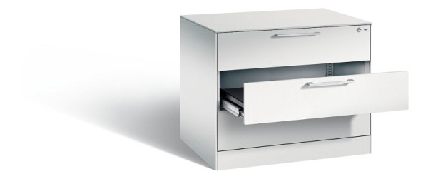 C+P Karteischrank Asisto, H710xB800xT600mm, Farbe: Lichtgrau, Bügelgriff, 146273-323 S10005