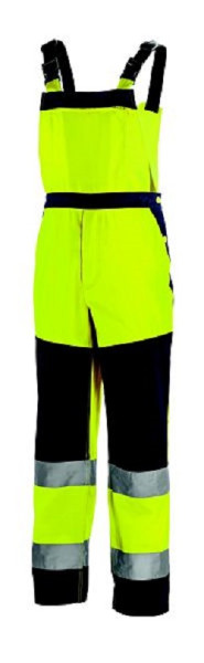 teXXor Warnschutz-Latzhose BUFFALO, Größe: 28, Farbe: leuchtgelb/navy, 4336-28