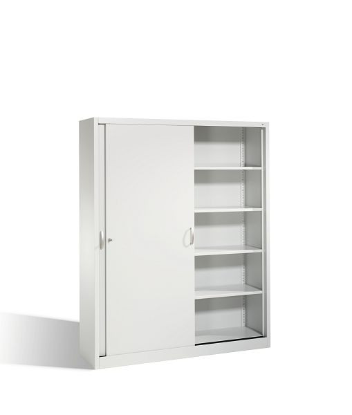 C+P Schiebetürenschrank Acurado, H1950xB1600xT400mm, Farbe: Lichtgrau, Bügelgriff, 5 OH, 2140-00 S10109