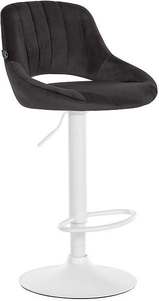 CLP Barhocker Milet Samt weiß, schwarz, 322447, 4251756492854