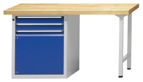 ANKE Werkbänke Kombiwerkbank, Modell 802 V, 1500 x 700 x 890 mm, RAL 7035/5010, BMP 40 mm, 410.317