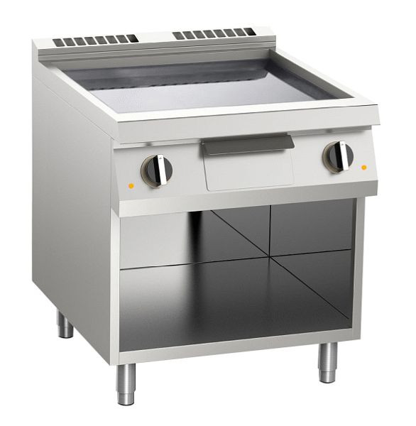 KBS Gas-Grillplatte glatt aus Edelstahl 21kW mit 2 Heizzonen offener Unterbau, 10522444