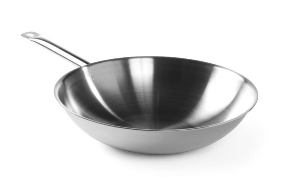 Hendi Wokpfanne, 3-Schichten - ohne Deckel, 18/8 Edelstahl, 839003