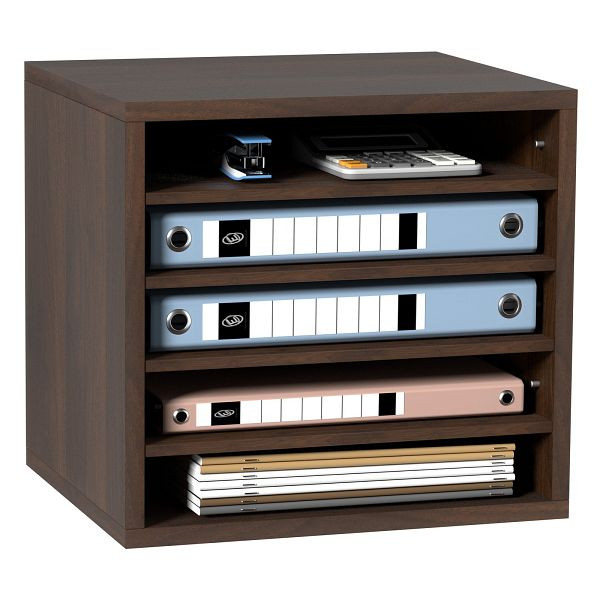 VEVOR 355 x 305 x 330 mm Briefablage Schreibtisch Organizer, 2,3–5,6 cm Einstellbar A4 Stapelbar Quer, Papierablage, braun, MZWJZLFPJBHB5IQZ7V0
