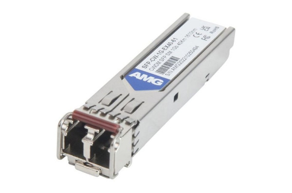 AMG Systems SFP, 1Gb/s, Doppelfaser, Singlemode, 40km Reichweite Tx/Rx: 1610nm, LC, DDM, DWDM, SFP-CW-1G-EX40-61