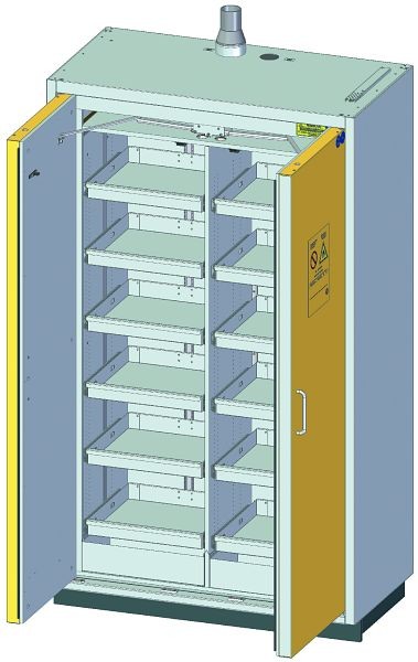 Düperthal Sicherheitsschrank für brennbare Flüssigkeiten Typ 90 CLASSIC pro XL, 2 Seiten, 29-201265-059