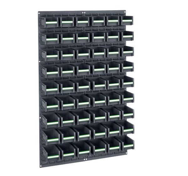 bott perfo Schlitzplattenset mit 54 bottBoxen 2 Schlitzplatten vertikal BxTxH: 914 x 19 x 1486 mm, RAL 3004, 14030199.24