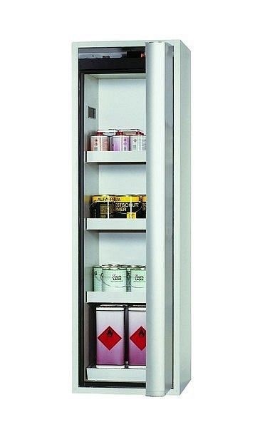 asecos Sicherheitsschrank S-PHOENIX Vol.2-90, S90.196.060.FDACR in lichtgrau RAL 7035 mit 3x Wannenboden Standard (Stahlblech), 30236-001-33449