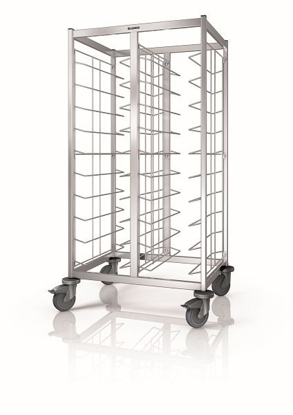 B.PRO TAW 2X10 GN Tablett-Abräumwagen aus rostfreiem Edelstahl, 574243