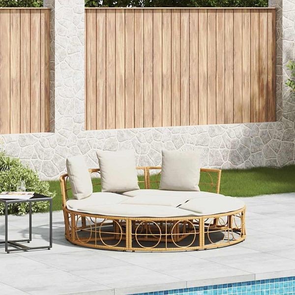 vidaXL Outdoor-Loungebett ohne Dach Poly Rattan, 4108237