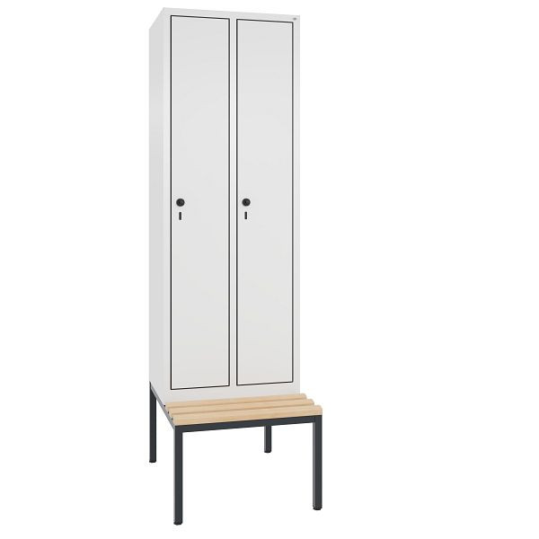 C+P Spind Evolo, 2 Abteile, H2090xB610xT815 mm, Weiß/MDF Weiß, 48050-20 S10721