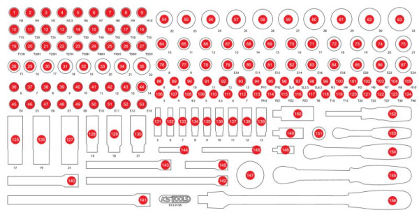 KS Tools Leere Schaumstoffeinlage zu 813.0156, 813.0156-97