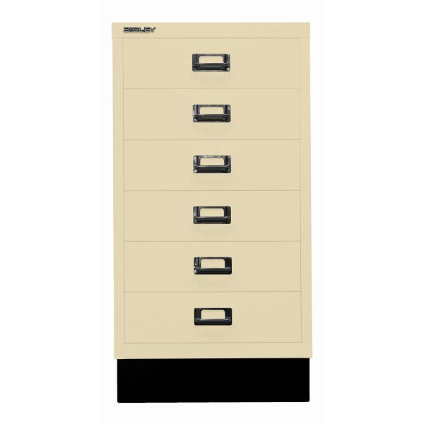 Bisley MultiDrawer™, Inkl. Sockel, DIN A3, 6 Schubladen, 606 creme, L29A36S606