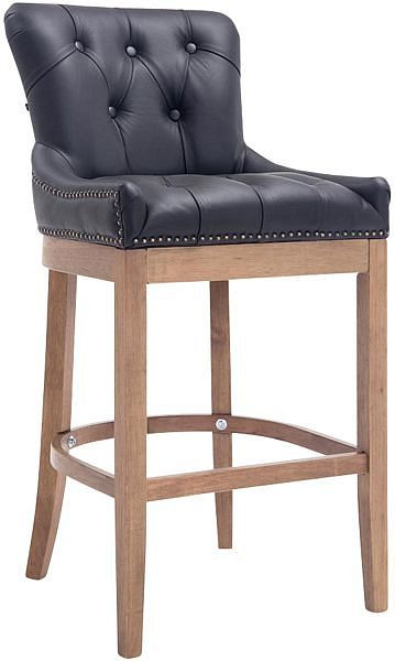 CLP Barhocker Lakewood Echtleder, Antik-hell, schwarz, 101206301